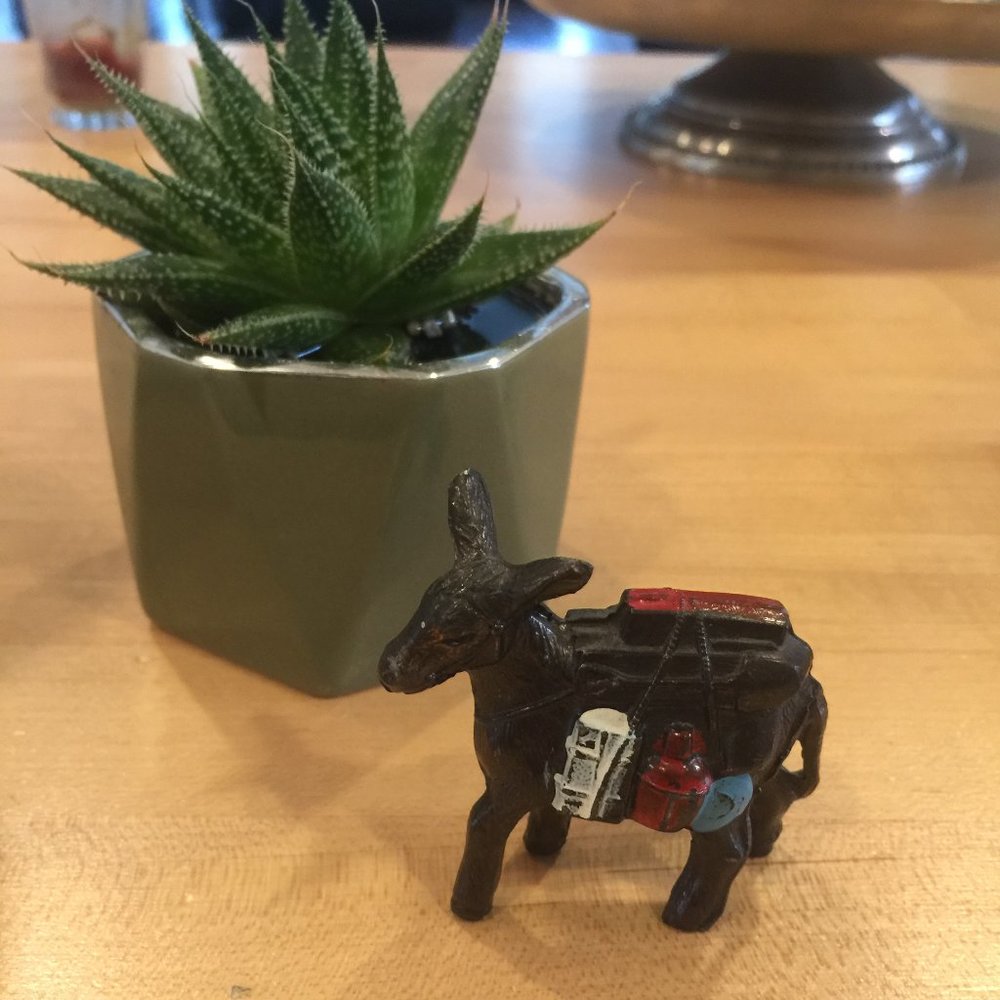 Vintage Grand Canyon Metal Donkey